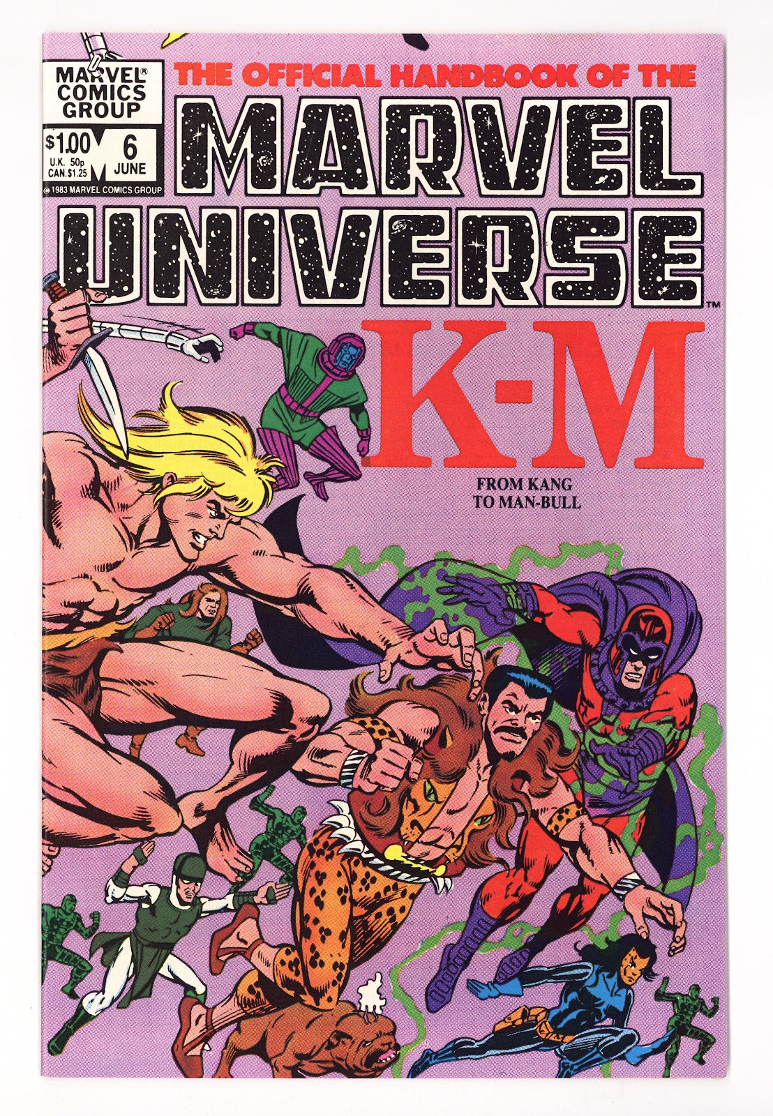 The Official Handbook of the Marvel Universe Vol 1 6  Mid Grade   (1983)   Direct  
