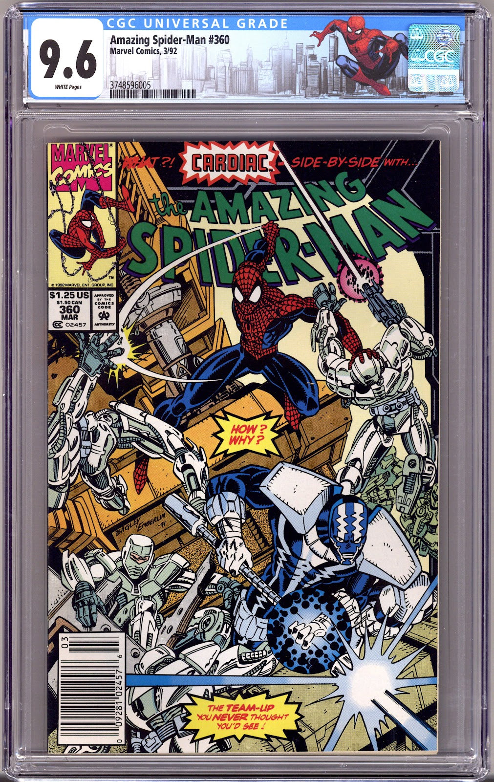 The Amazing Spider-Man Vol 1 360 CGC 9.6 (NM+)   (1992)   Newsstand