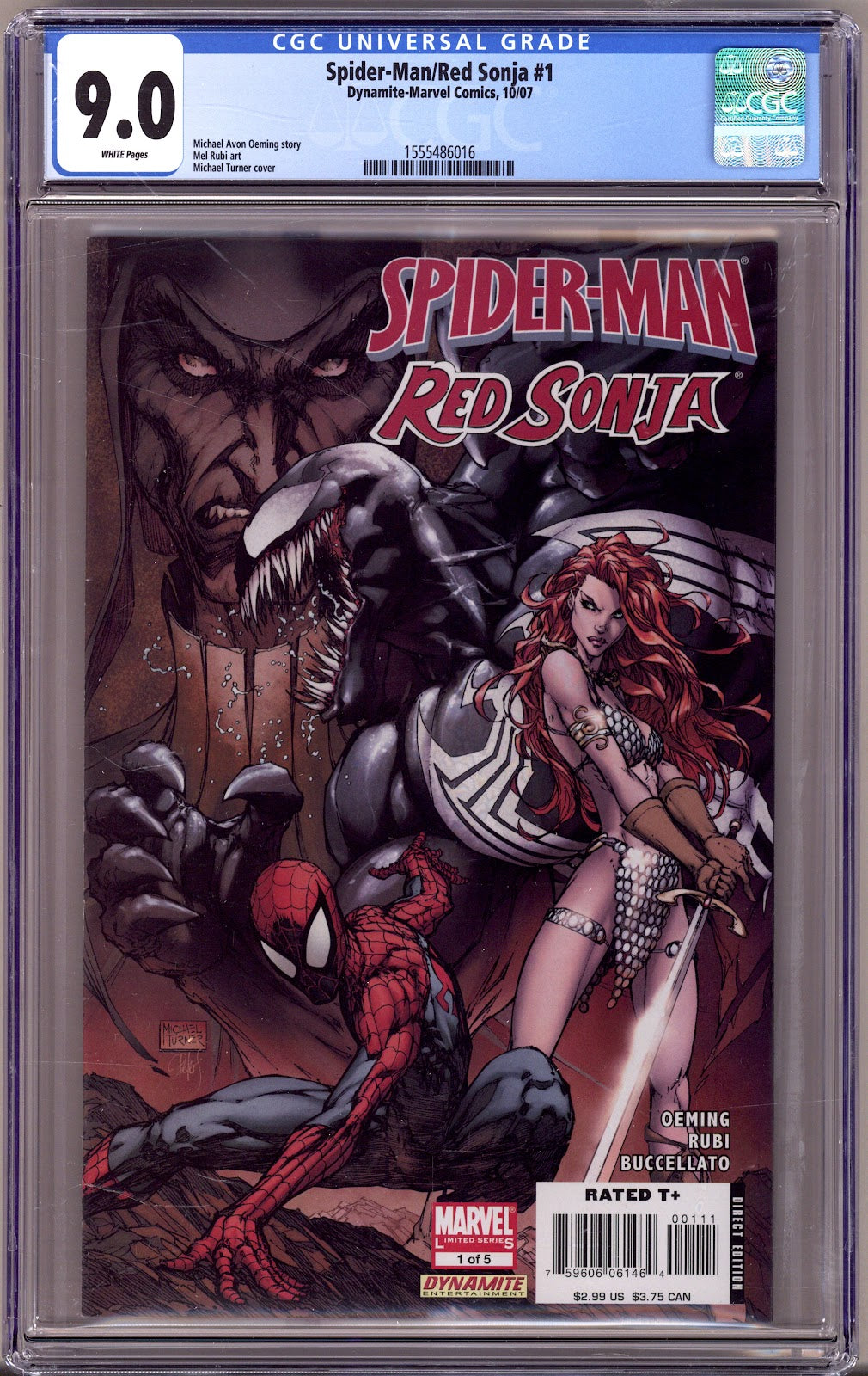 Spider-Man / Red Sonja 1 CGC 9.0 (VF/NM) (2007) 