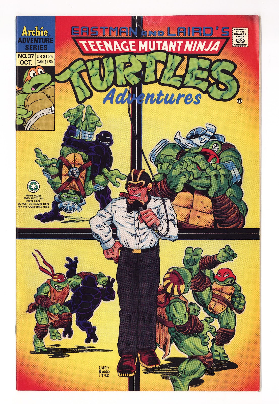 Teenage Mutant Ninja Turtles Adventures Vol 2 37  FN (6.0)   (1992)     