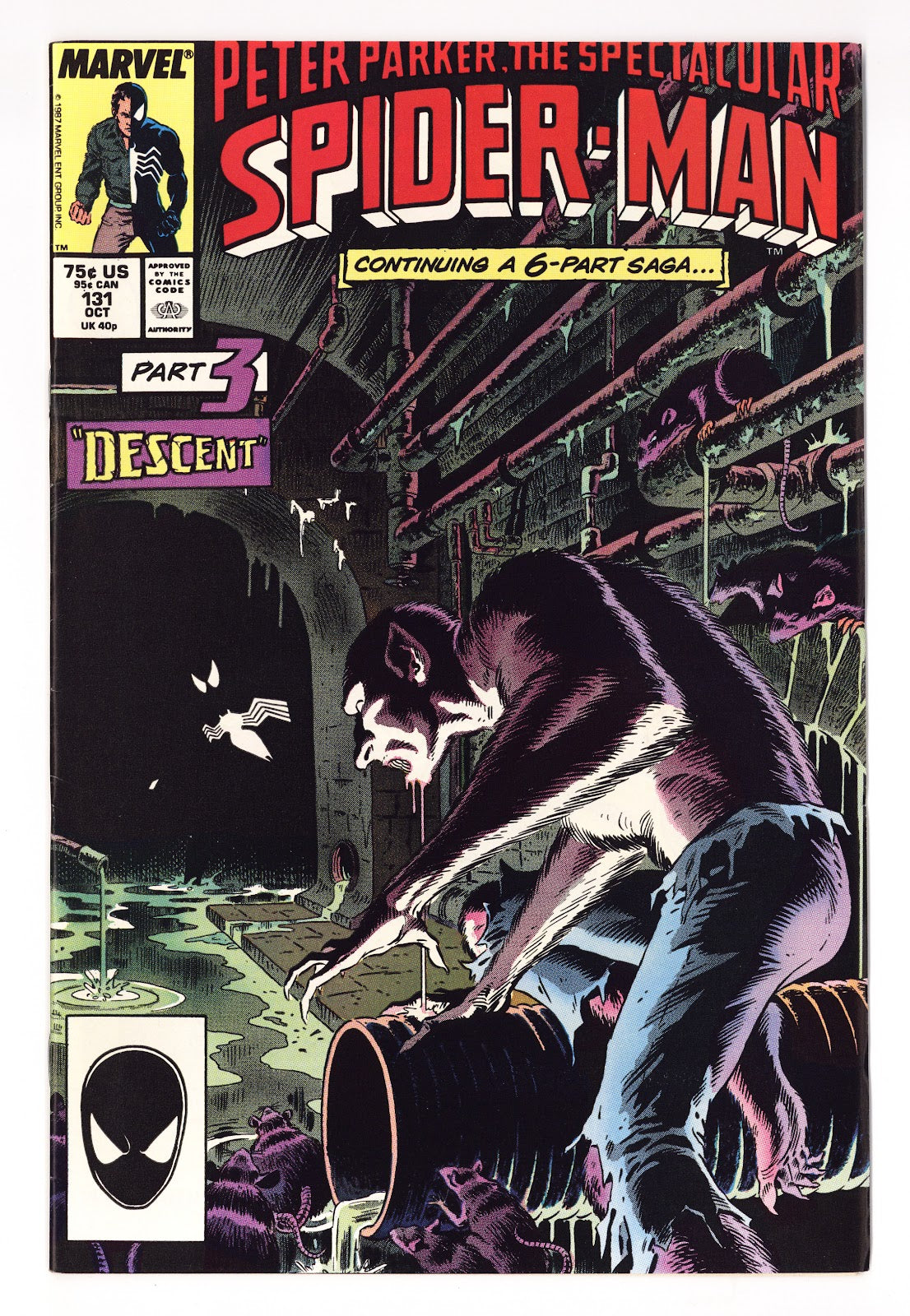 The Spectacular Spider-Man Vol 1 131  VF+ (8.5)   (1987)     