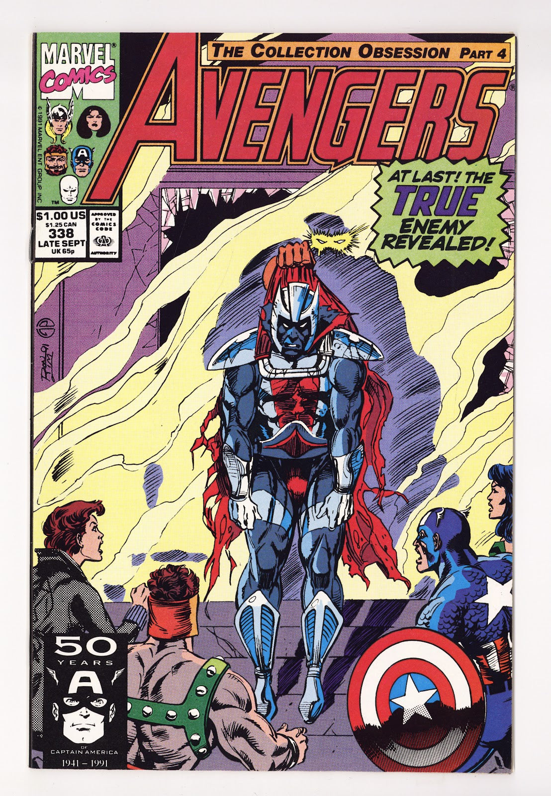 The Avengers Vol 1 338 High Grade (1991) 