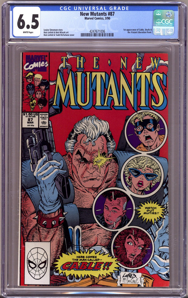 The New Mutants Vol 1 87 CGC 6.5 (FN+)   (1990)