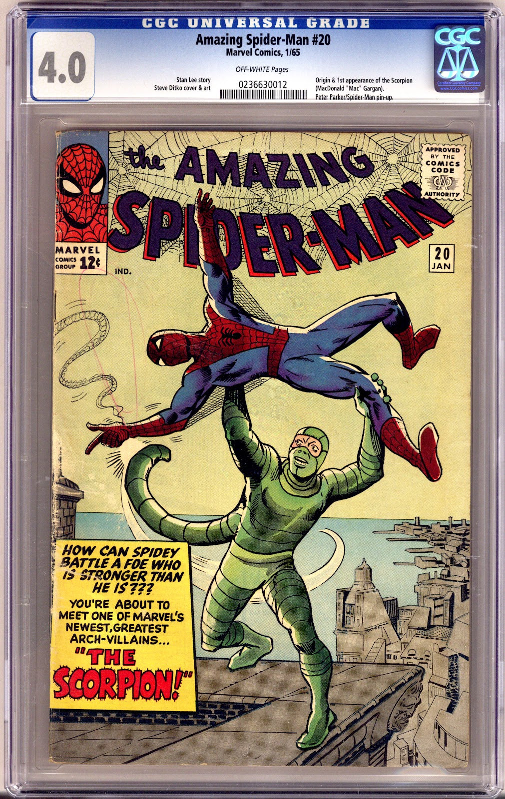 The Amazing Spider-Man Vol 1 20 CGC 4.0 (VG)   (1965)