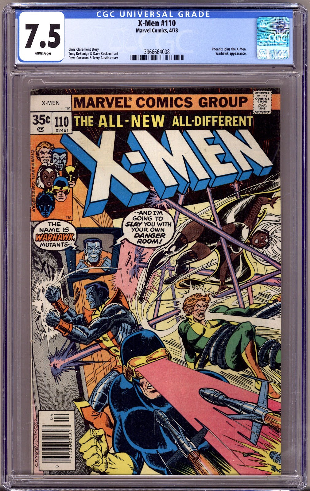 The X-Men Vol 1 110 CGC 7.5 (VF-) (1978) 