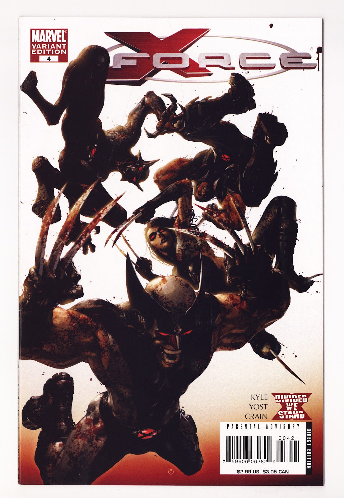 X-Force Vol 3 4  High Grade   (2008) Bloody   Variant  
