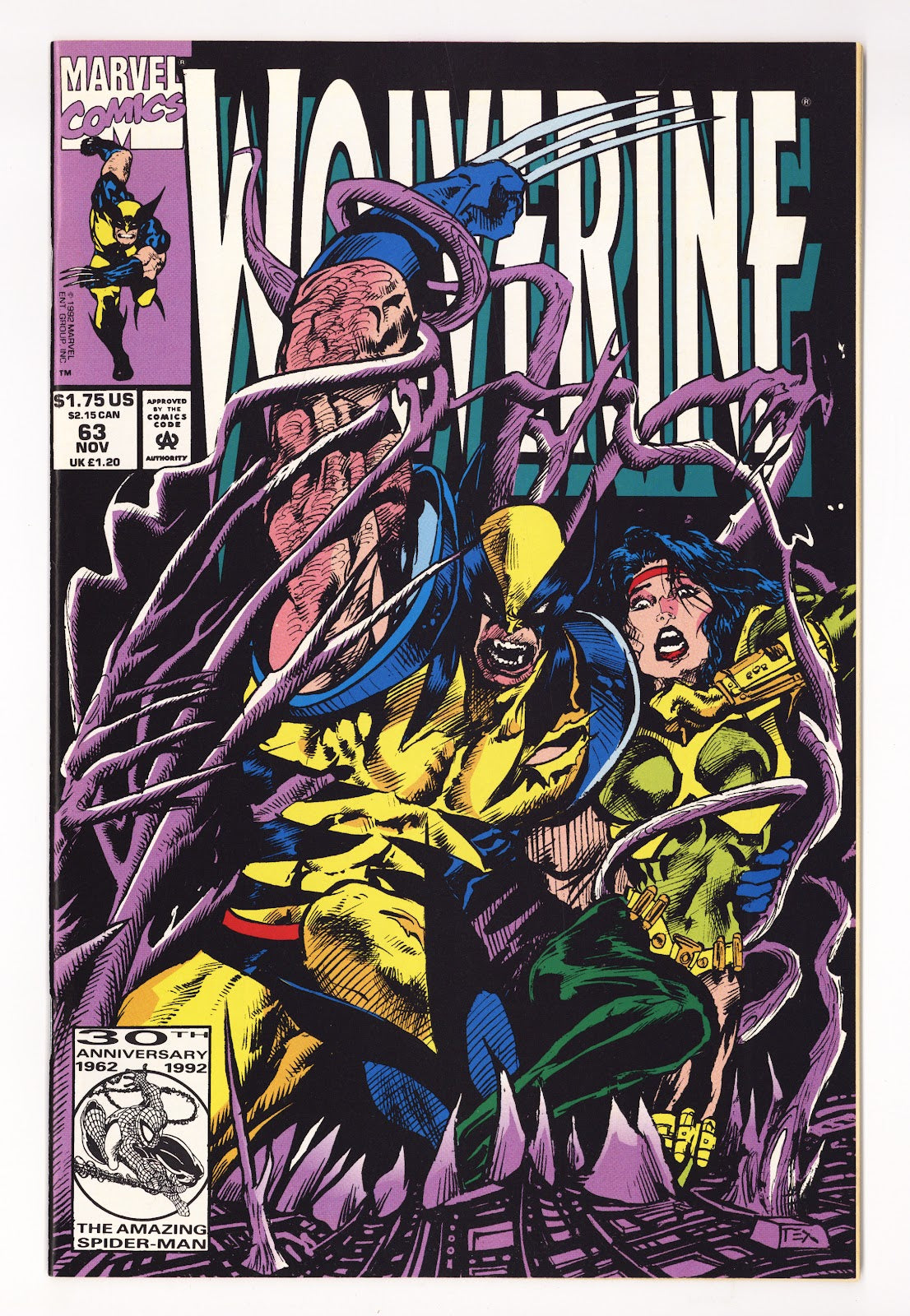 Wolverine Vol 2 63  High Grade   (1992)     