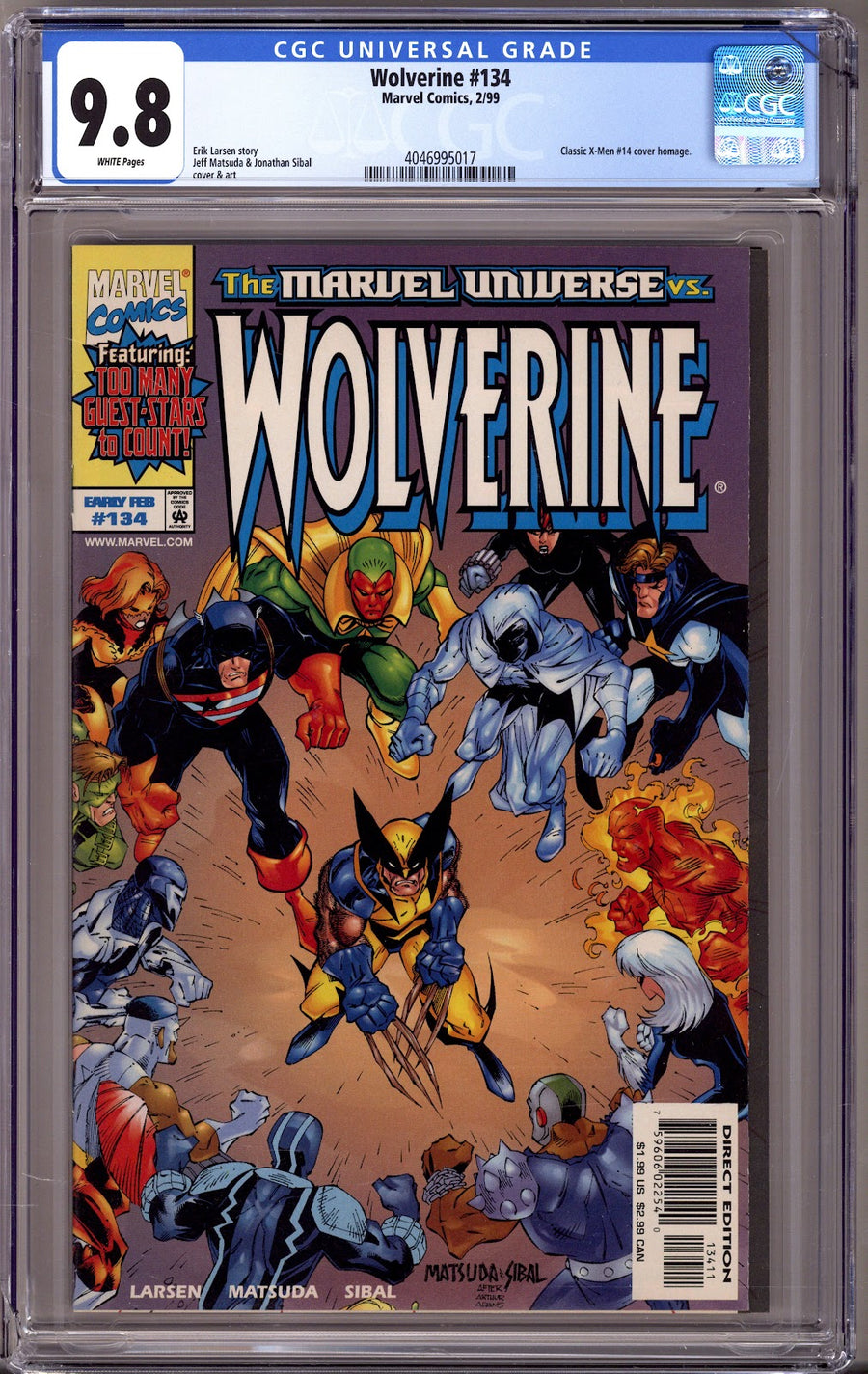 Wolverine Vol 2 134 CGC 9.8 (NM/M) Cracked Case (1999) 