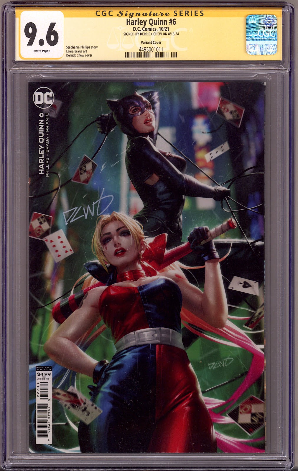 Harley Quinn Vol 4 6 CGC 9.6 (NM+)   (2021) Chew   Variant  Signed x1 Cover Derrick Chew 
