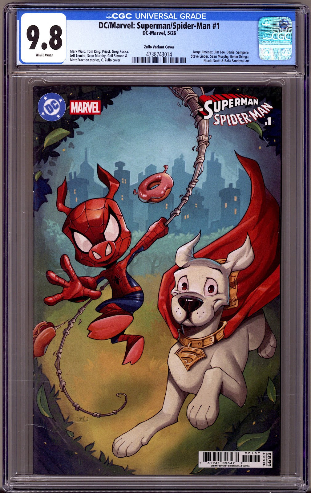DC / Marvel: Superman / Spider-Man 1 CGC 9.8 (NM/M) (2026) Zullo Variant 
