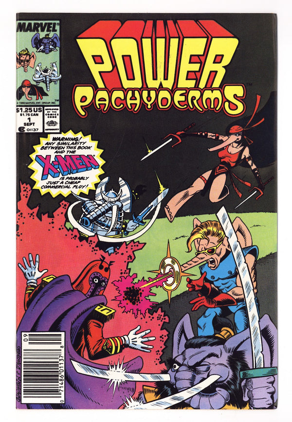 Power Pachyderms Vol 1 1  Mid Grade   (1989)   Newsstand