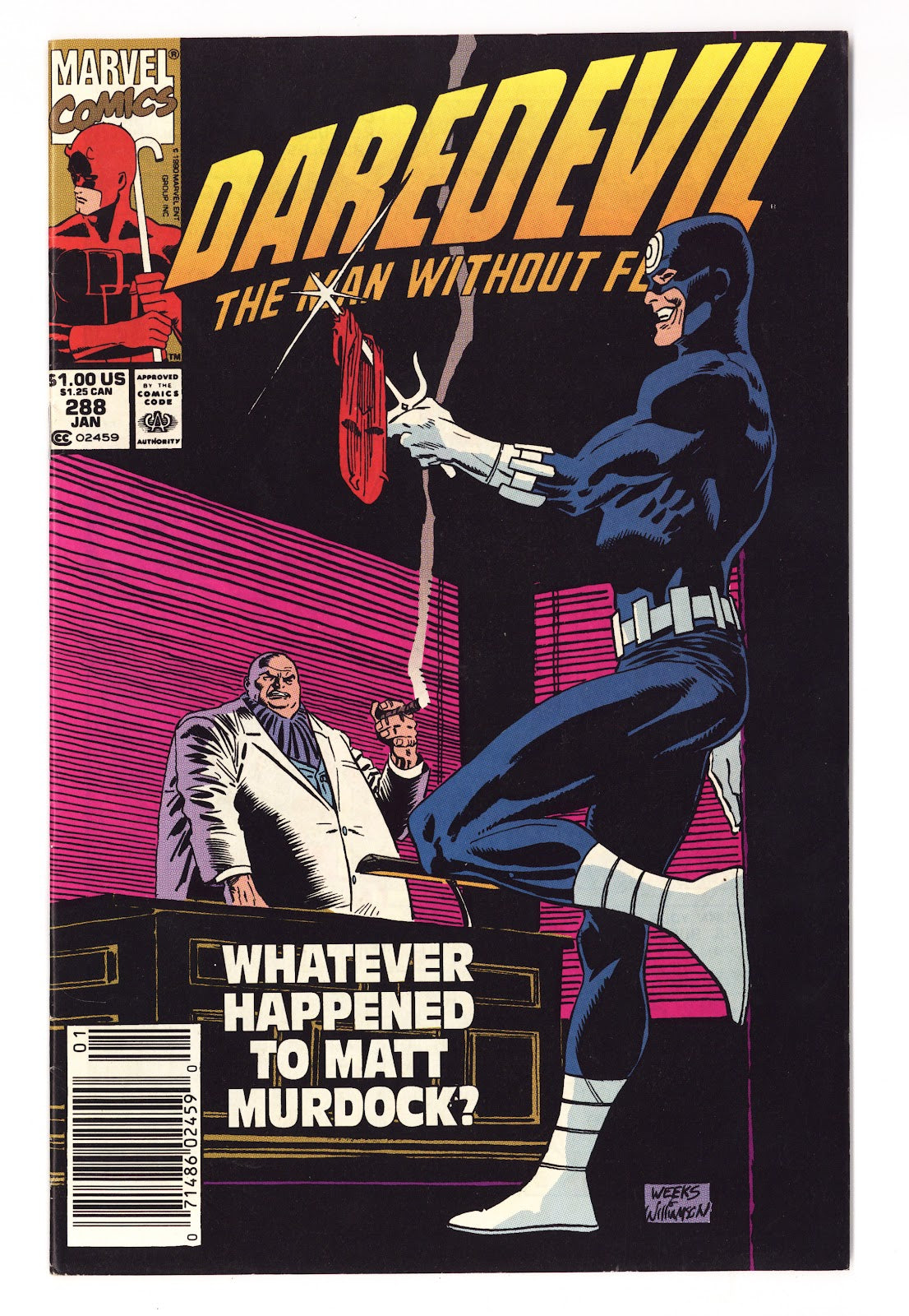 Daredevil Vol 1 288  Mid Grade   (1991)   Newsstand