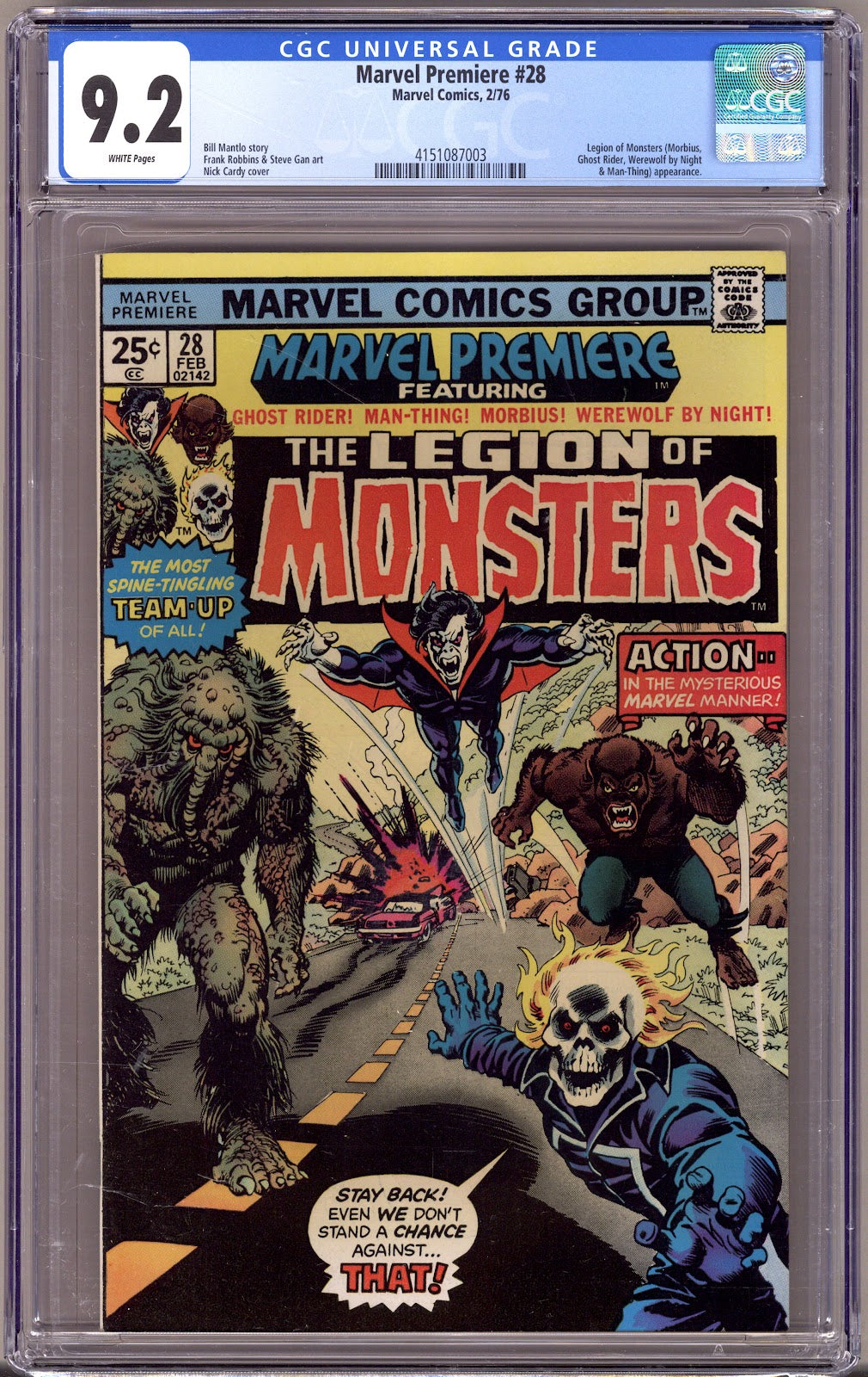 Marvel Premiere 28 CGC 9.2 (NM-) (1976) 