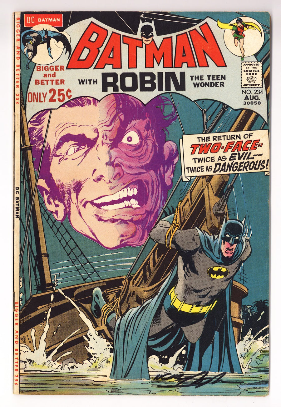 Batman Vol 1 234  VG/FN (5.0)   (1971)     Signed x Cover Neal Adams 