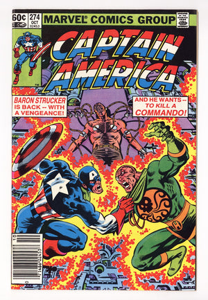 Captain America Vol 1 274 High Grade (1982) Newsstand