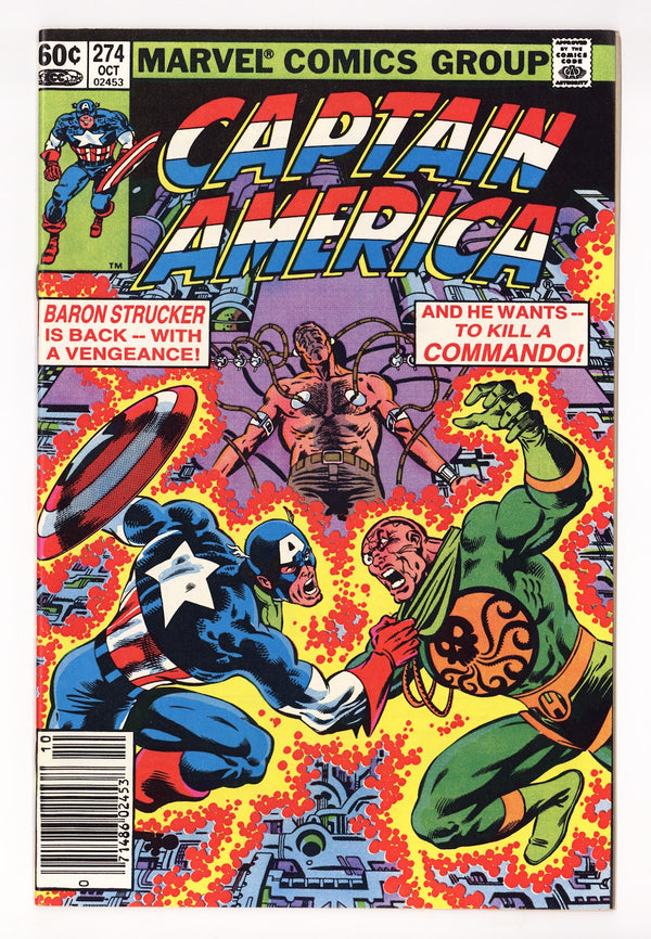 Captain America Vol 1 274 High Grade (1982) Newsstand