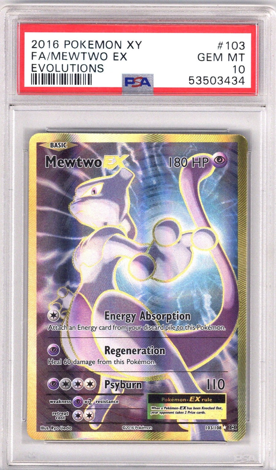 Pokemon Evolutions Mewtwo Ex PSA 10 (2016)