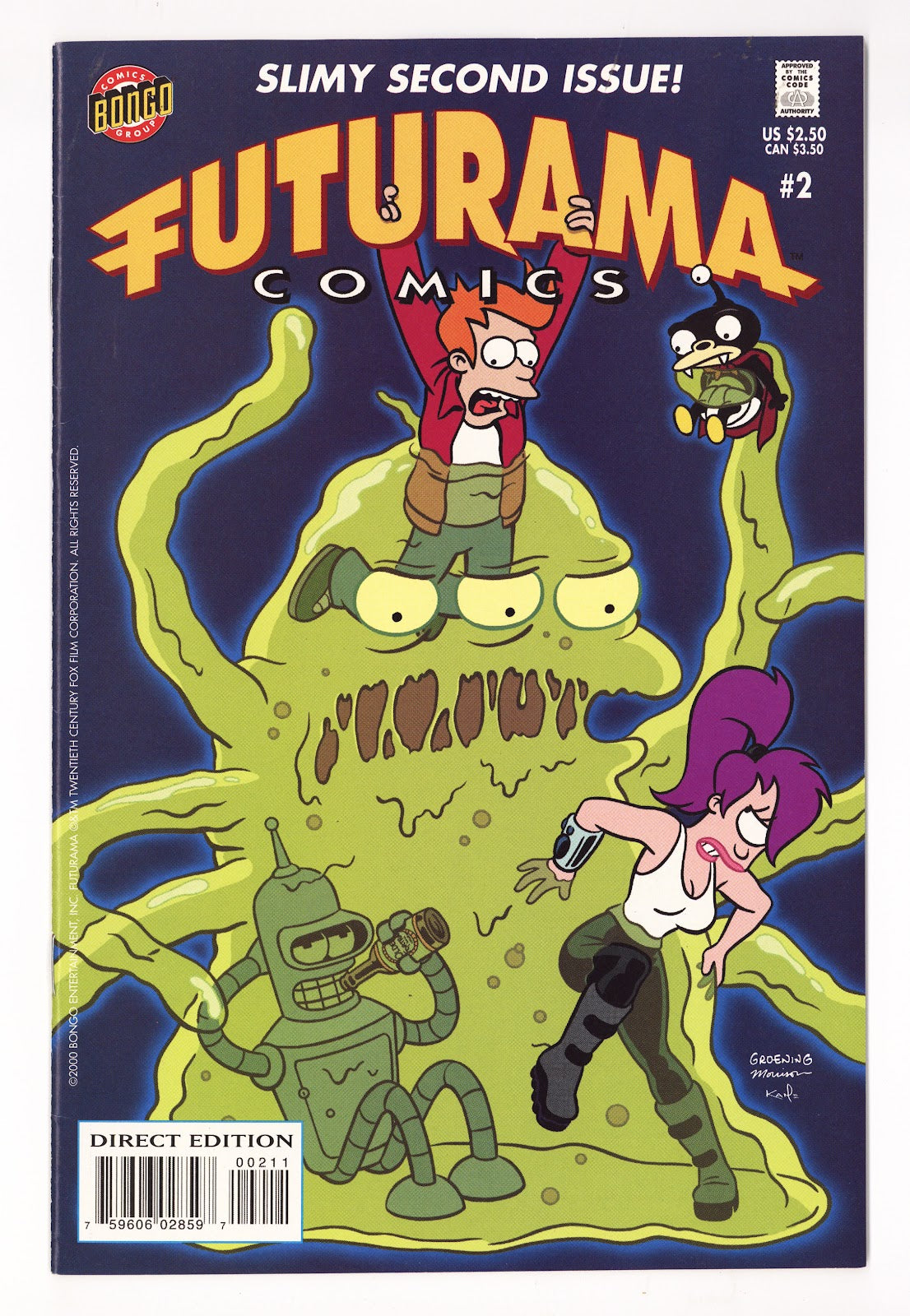 Bongo Comics Presents Futurama Comics   2  VF (8.0)   (2001)     