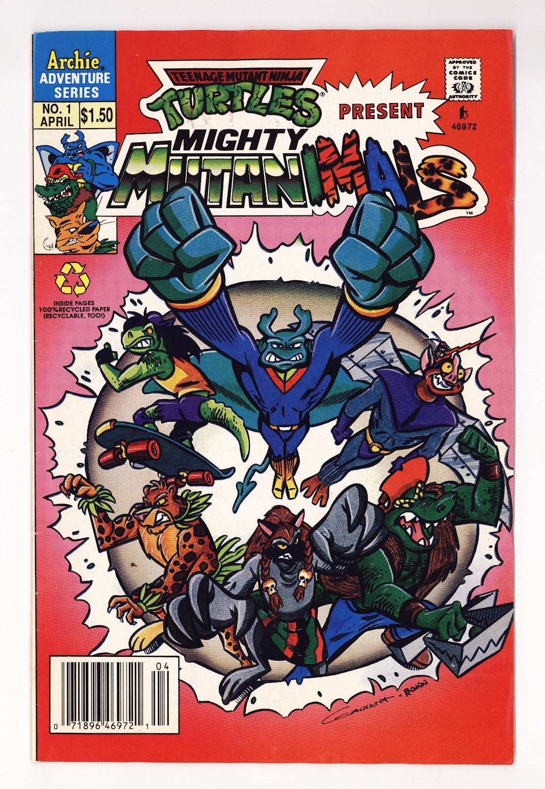 Mighty Mutanimals   1  FN (6.0)   (1992)   Canadian  