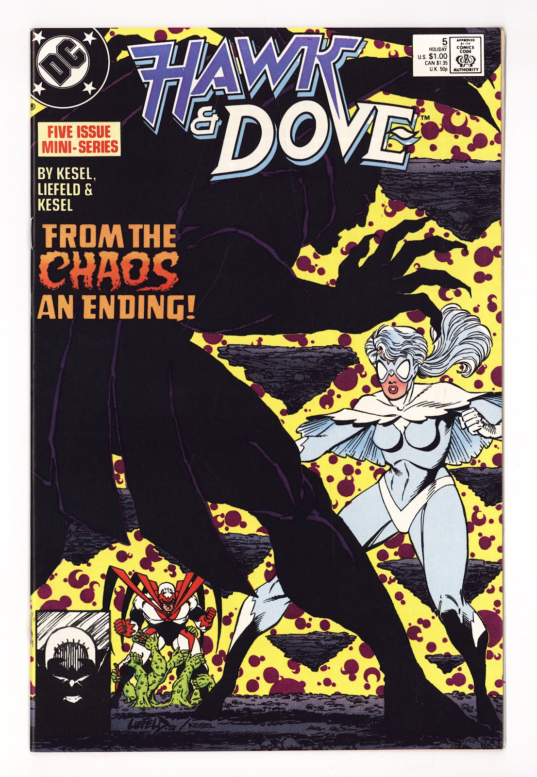 Hawk and Dove Vol 3 5 High Grade   (1989)   Direct