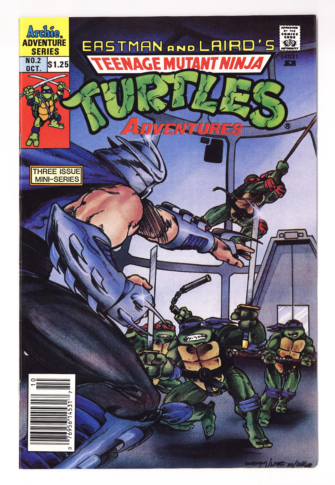 Teenage Mutant Ninja Turtles Adventures Vol 1 2  FN/VF (7.0)   (1988) Newsstand   Canadian - Newsstand  