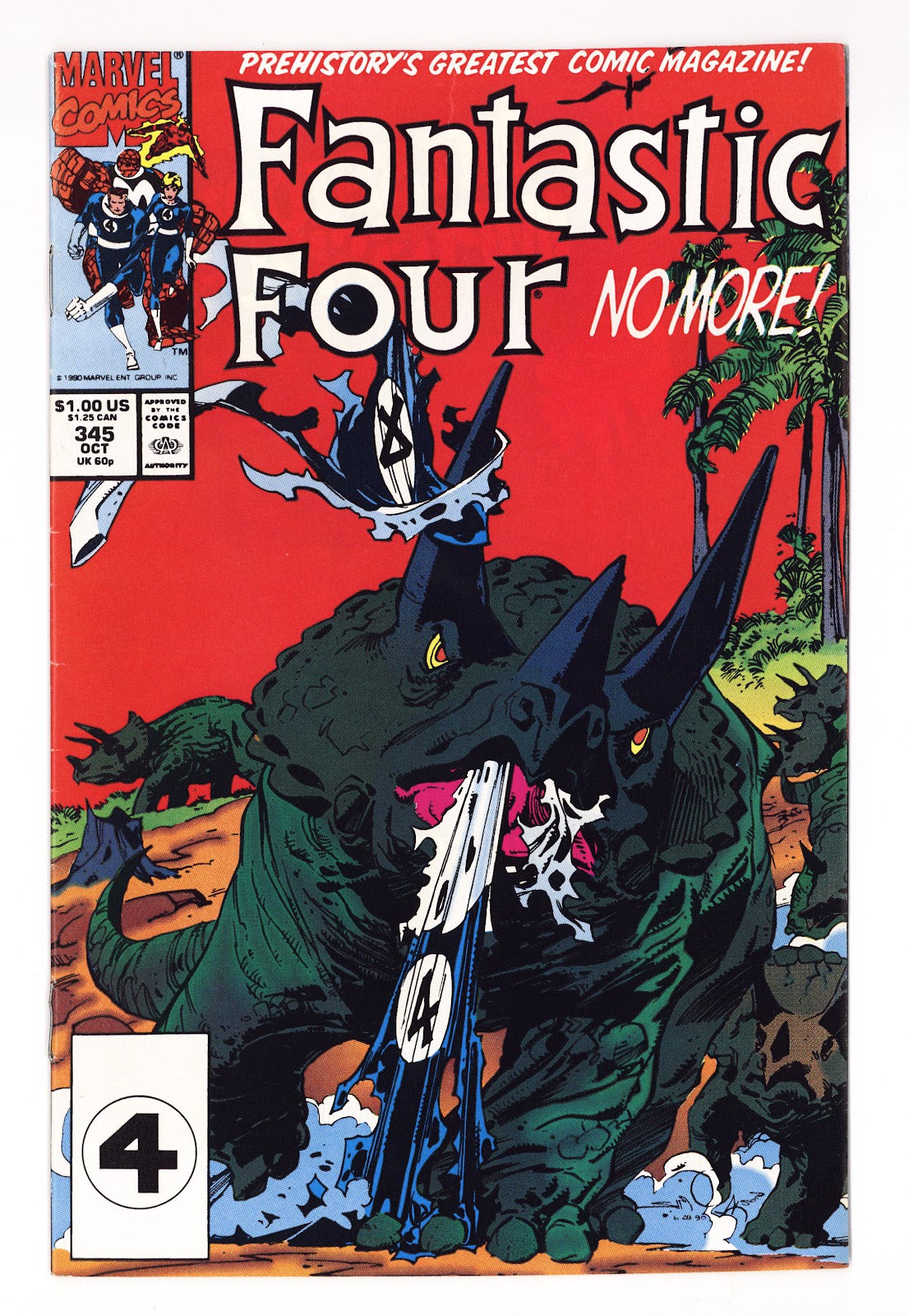 Fantastic Four Vol 1 345 Mid Grade (1990) 