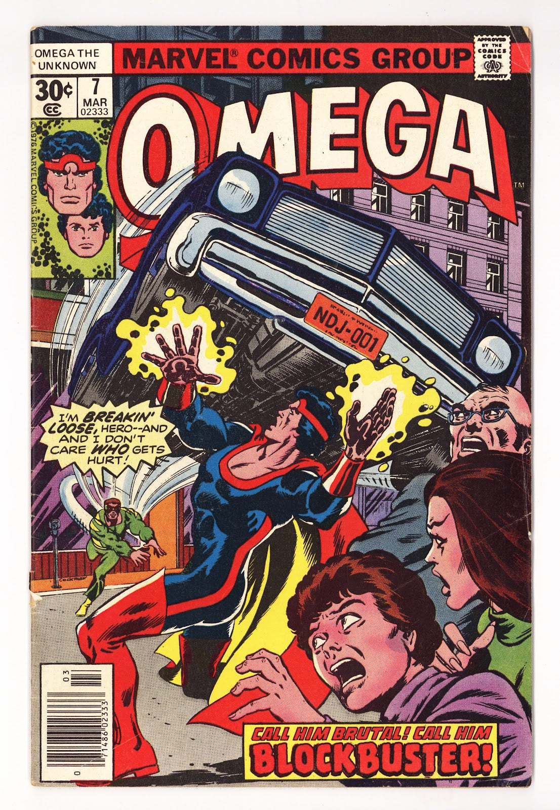 Omega the Unknown Vol 1 7  Low Grade   (1977)     