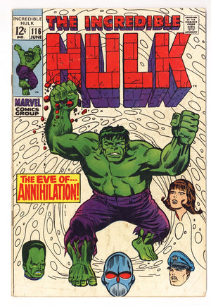 The Incredible Hulk Vol 1 116  VG (4.0)   (1969)