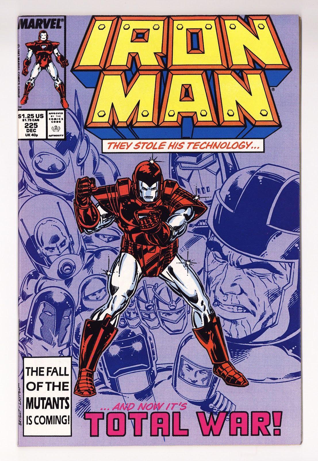 Iron Man Vol 1 225  VF (8.0)   (1987)     