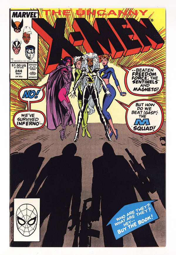 The Uncanny X-Men Vol 1 244  NM- (9.2)   (1989)