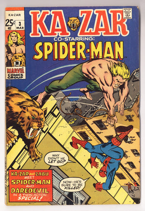 Ka-Zar Vol 1 3  FN- (5.5)   (1971)