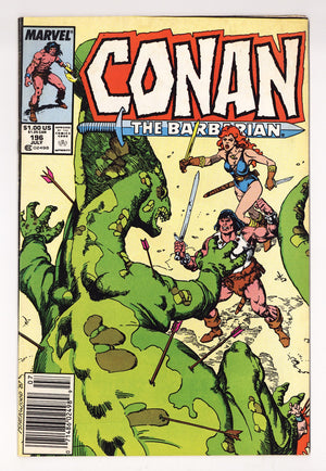 Conan the Barbarian Vol 1 196  Low Grade   (1987)   Newsstand