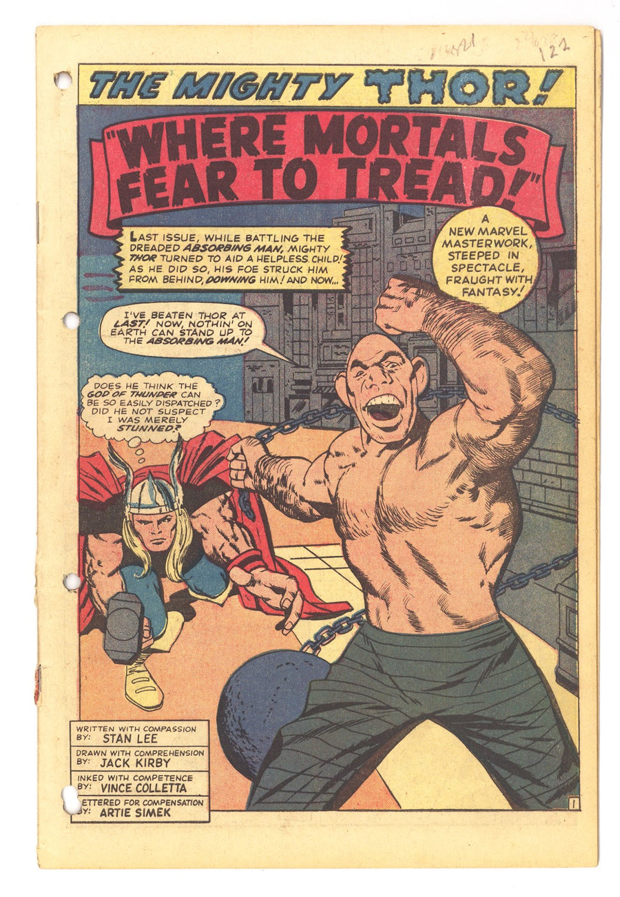 Journey into Mystery Vol 1 122 Coverless (1965) 