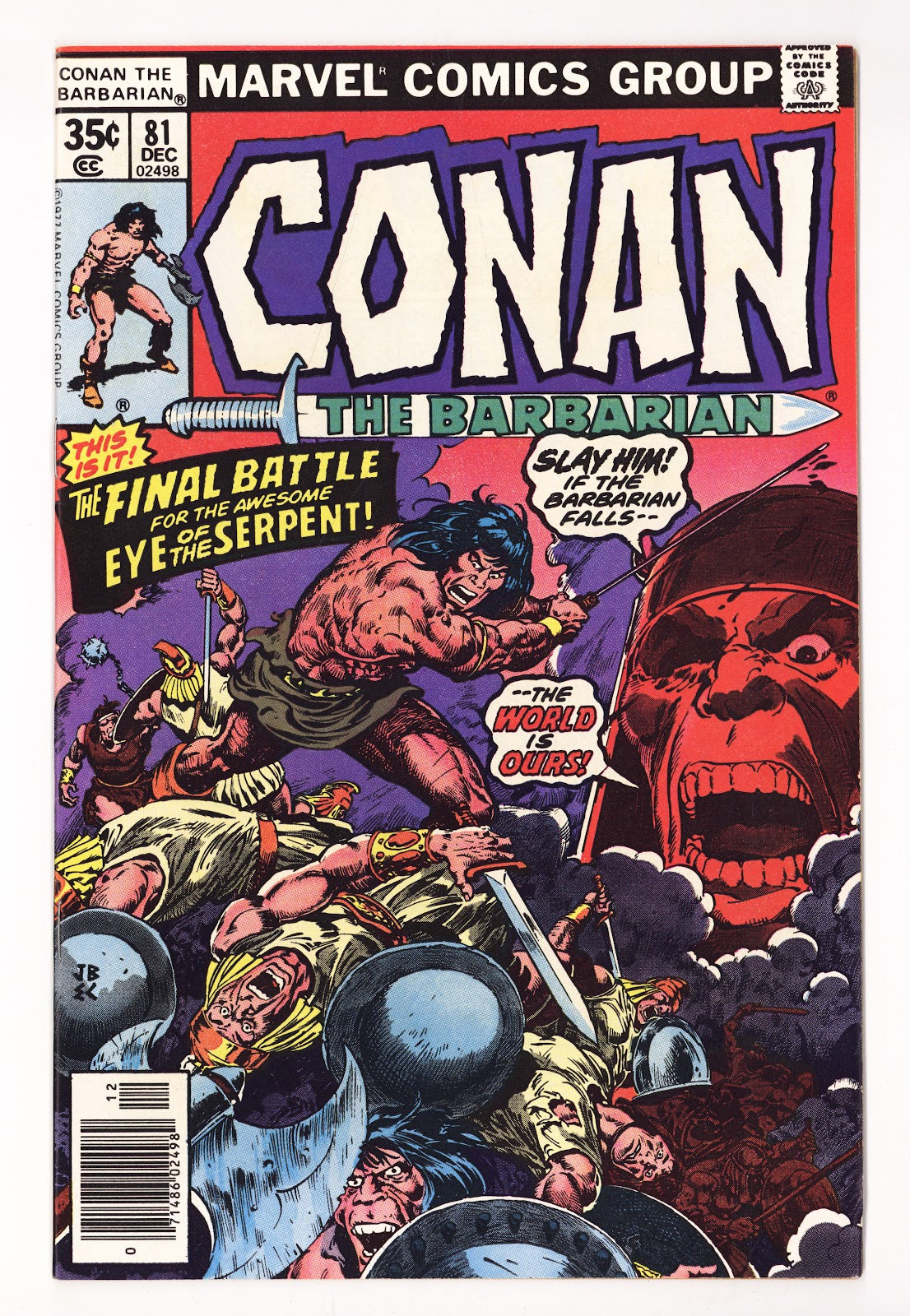 Conan the Barbarian Vol 1 81  High Grade   (1977)     