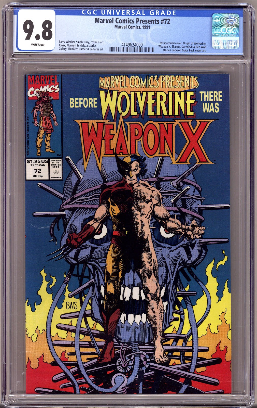 Marvel Comics Presents Vol 1 72 CGC 9.8 (NM/M) (1991) 