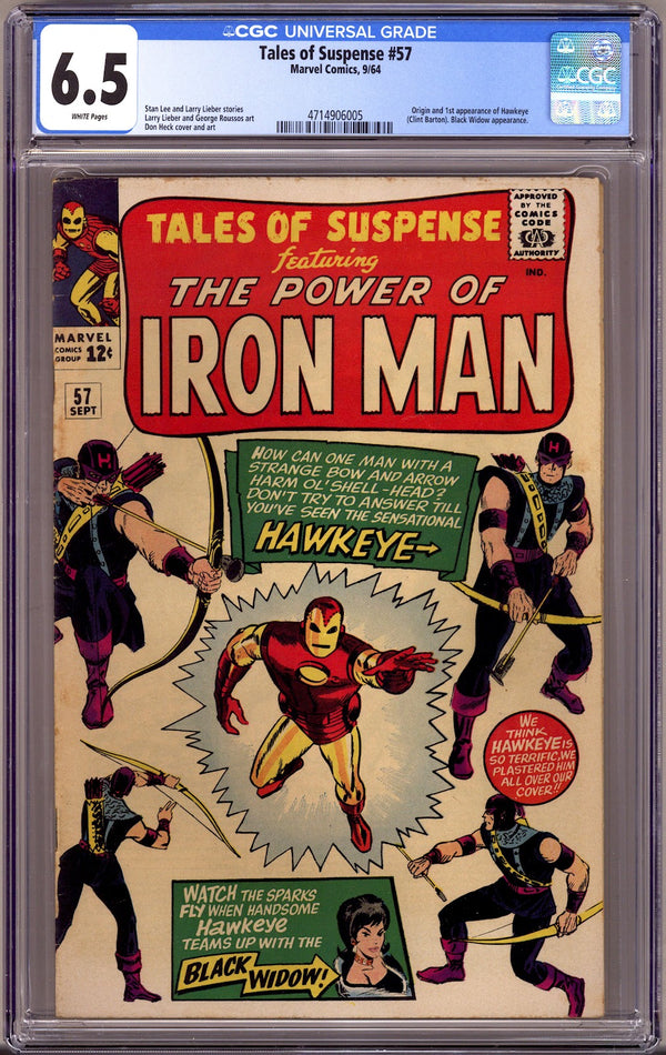 Tales of Suspense Vol 1 57 CGC 6.5 (FN+) (1964)