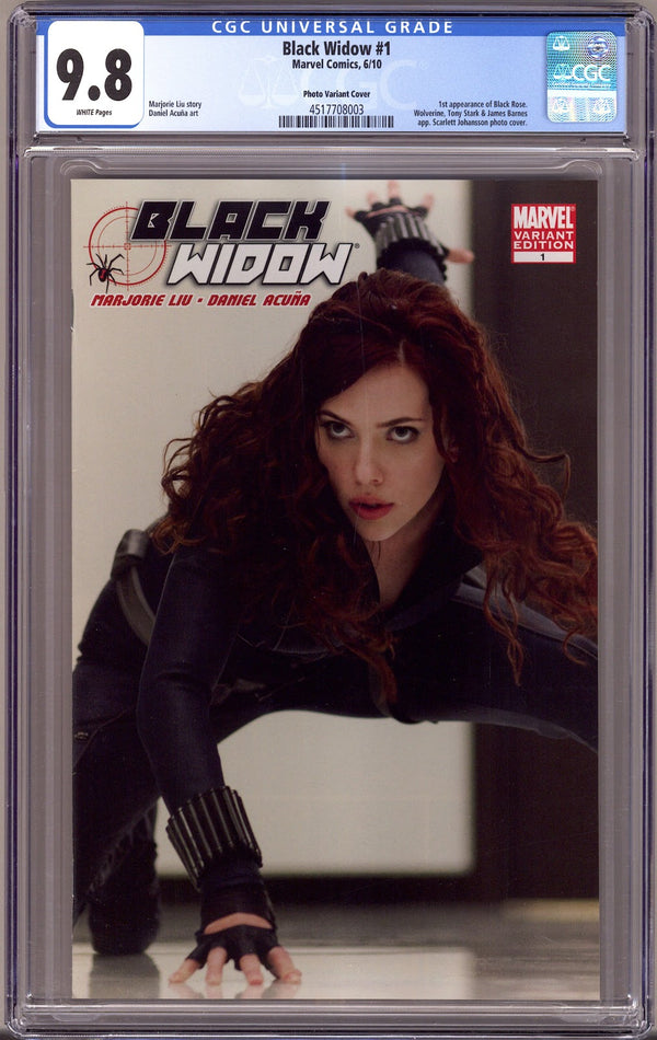 Black Widow Vol 5 1 CGC 9.8 (NM/M)   (2010) Scarlett Johansson Photo  Variant