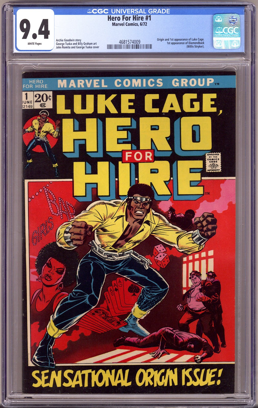 Hero for Hire 1 CGC 9.4 (NM) (1972) 