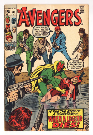 The Avengers Vol 1 81 VG+ (4.5) (1970)