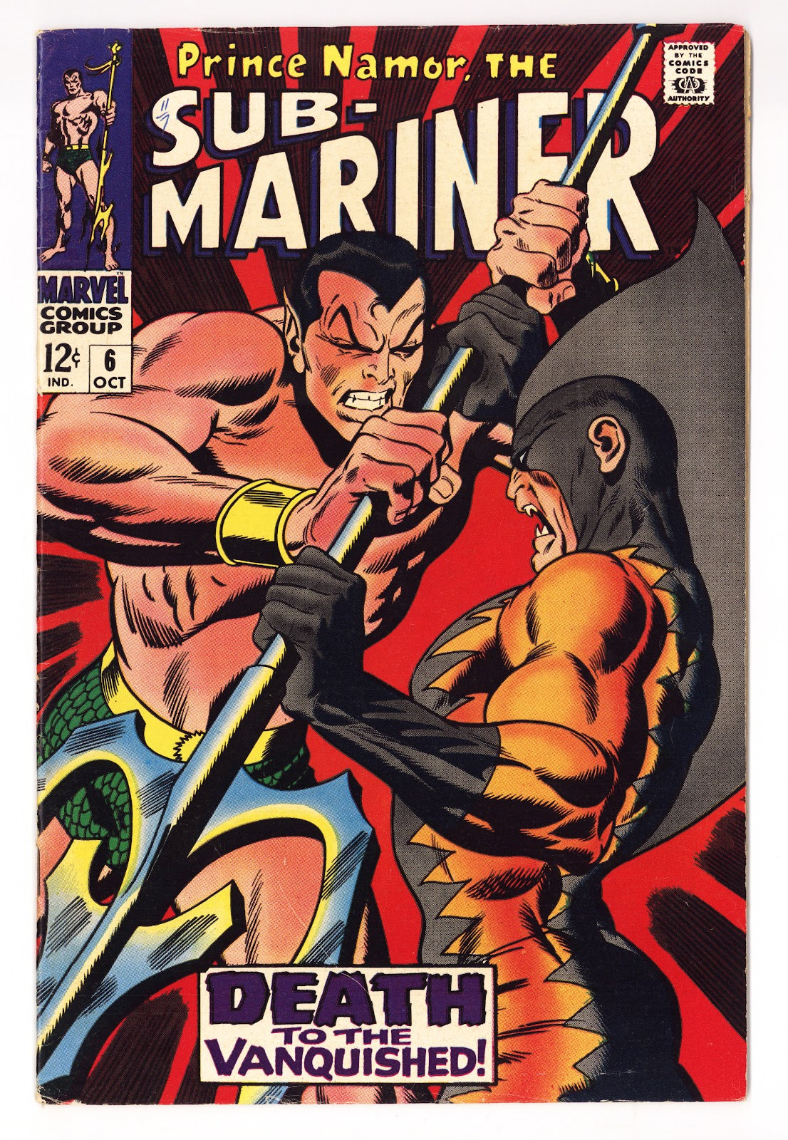 Sub-Mariner Vol 1 6  FN (6.0)   (1968)     