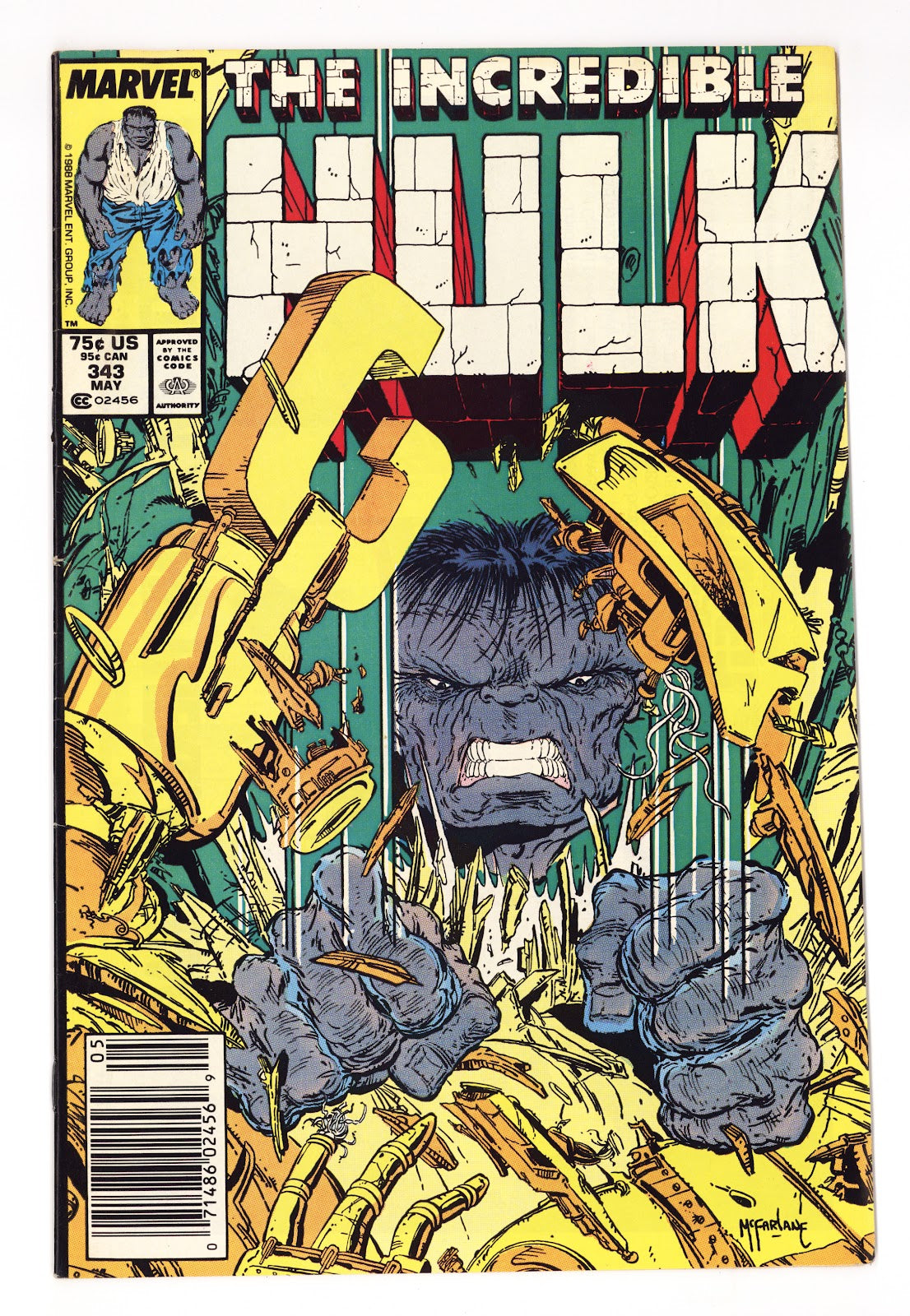The Incredible Hulk Vol 1 343  FN (6.0)   (1988)   Newsstand  