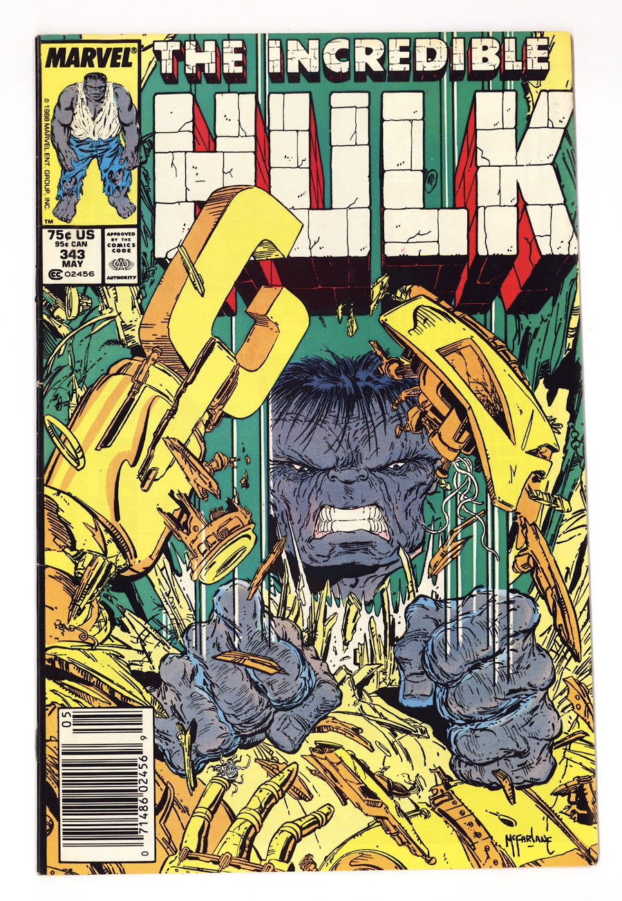 The Incredible Hulk Vol 1 343  FN (6.0)   (1988)   Newsstand  
