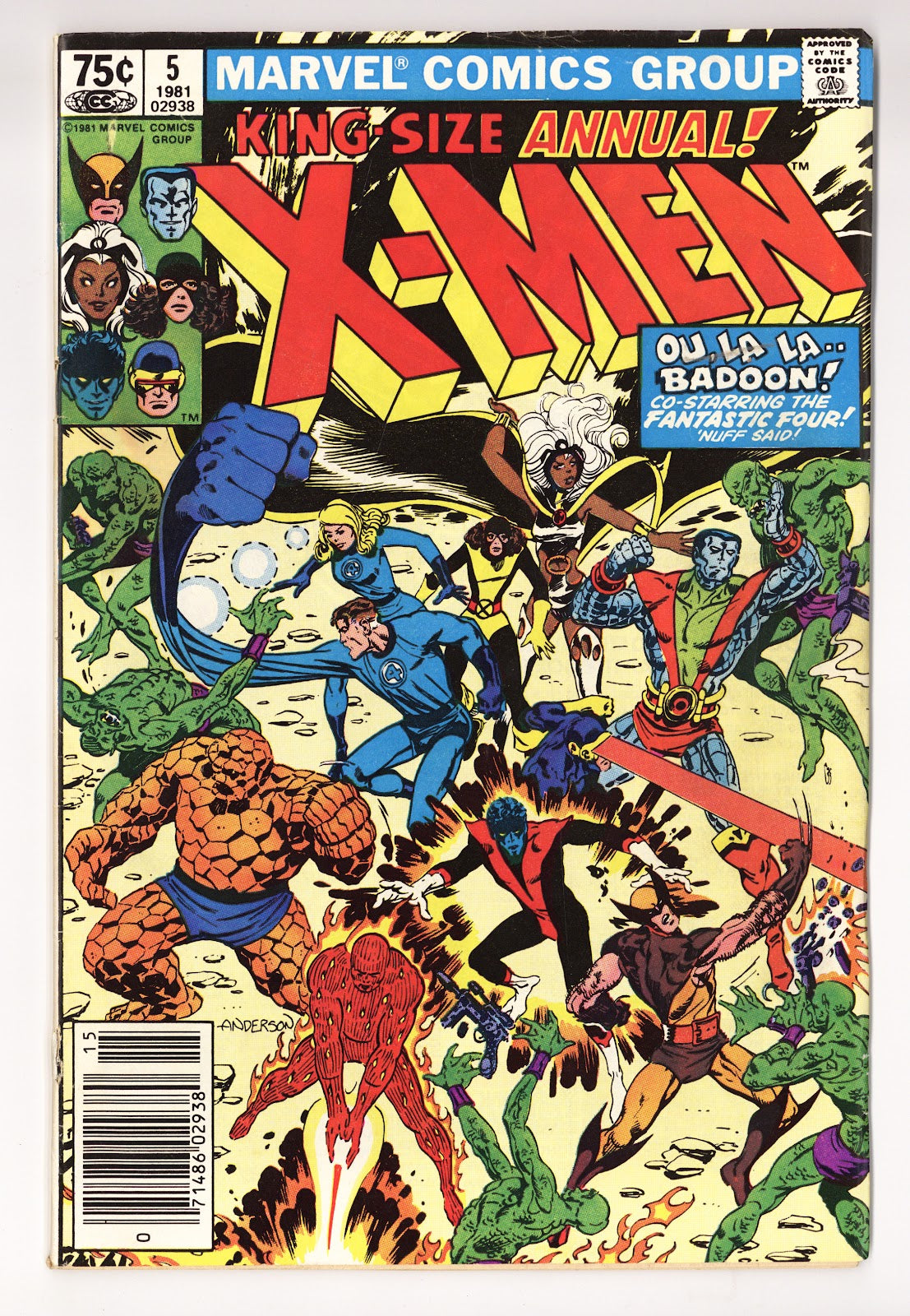 X-Men Annual Vol 1 5 Mid Grade (1981) Newsstand 