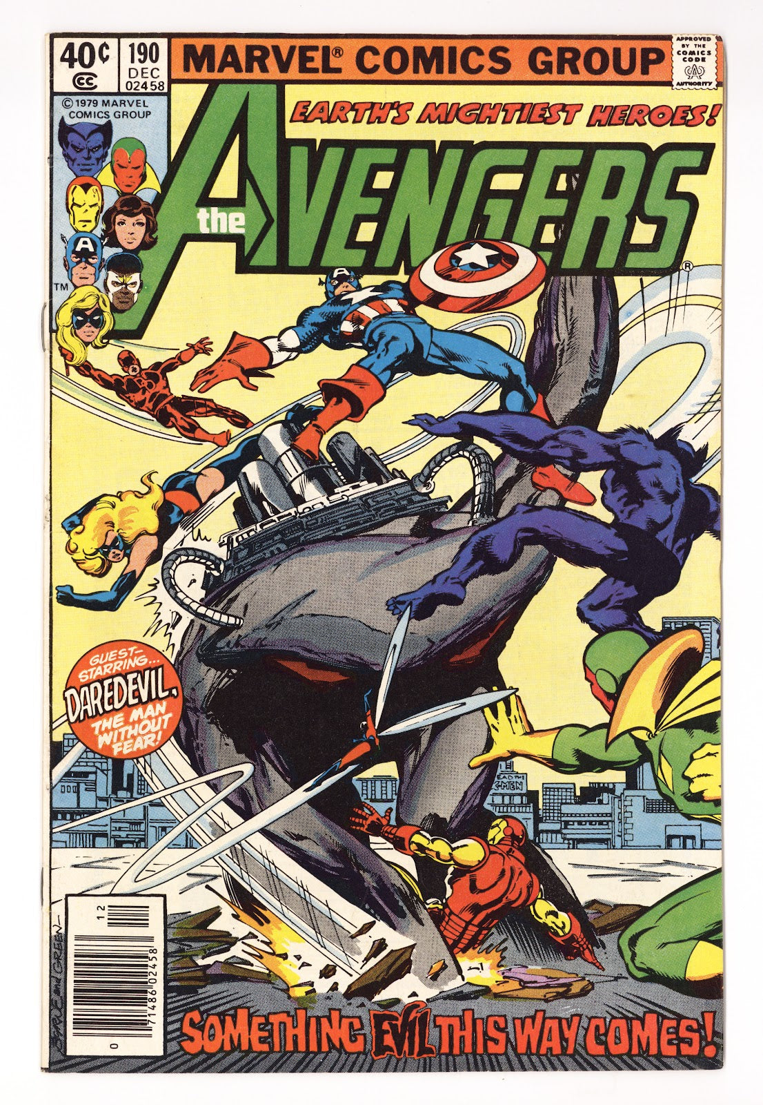 The Avengers Vol 1 190 Mid Grade (1979) Newsstand 