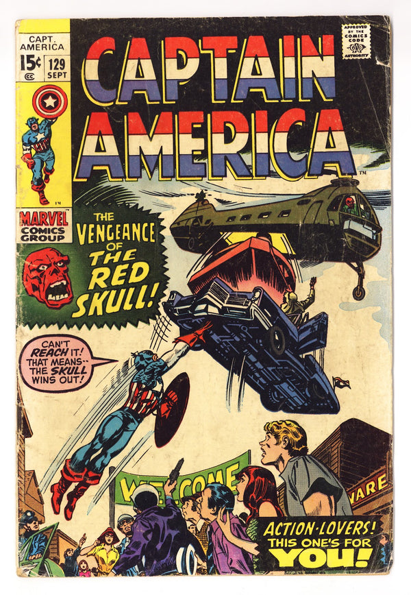 Captain America Vol 1 129  VG- (3.5)   (1970)