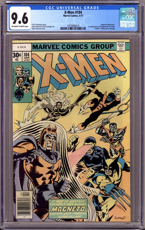 The X-Men Vol 1 104 CGC 9.6 (NM+) Sun Faded (1977)