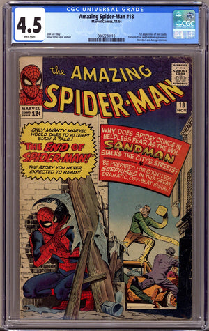 The Amazing Spider-Man Vol 1 18 CGC 4.5 (VG+)   (1964)
