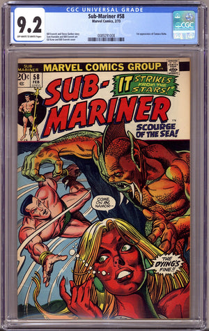 Sub-Mariner Vol 1 58 CGC 9.2 (NM-)   (1973)