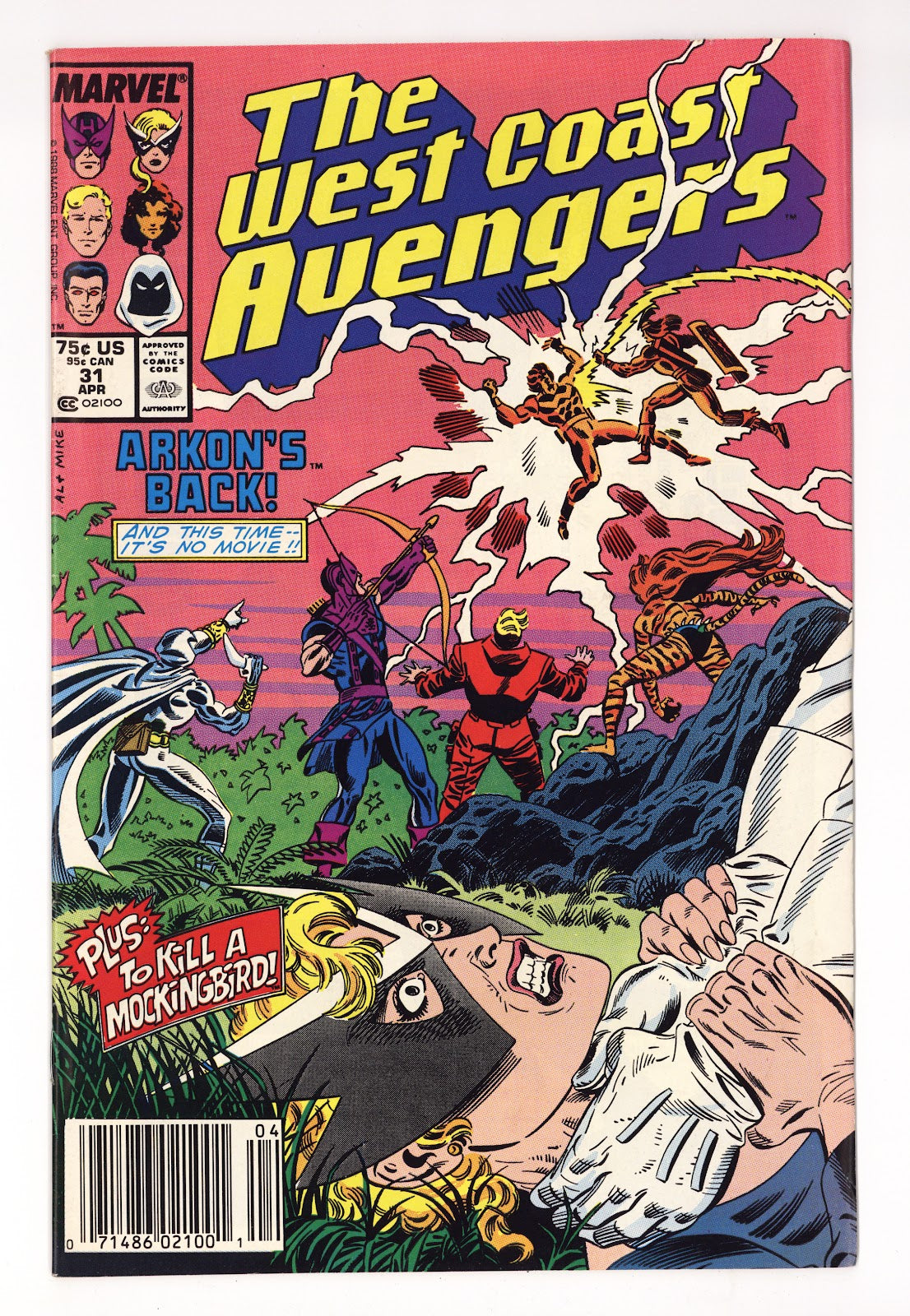 West Coast Avengers Vol 2 31  Mid Grade   (1988)   Newsstand