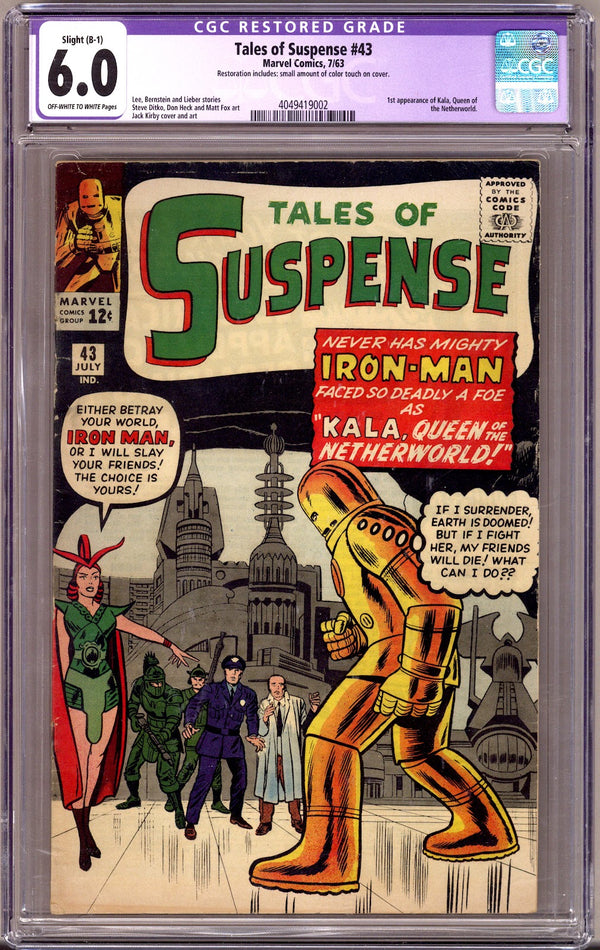 Tales of Suspense Vol 1 43 CGC 6.0 (FN) Restored  (1963)